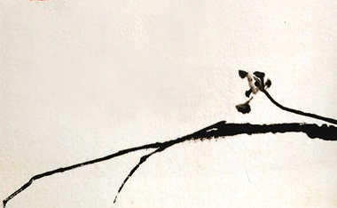 八大的《小鸡图》和石鲁的《兰花图》