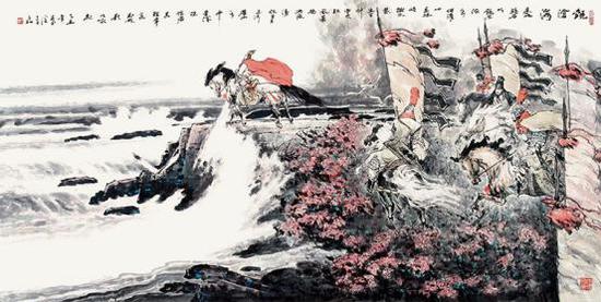 画家王子和作品《观沧海》