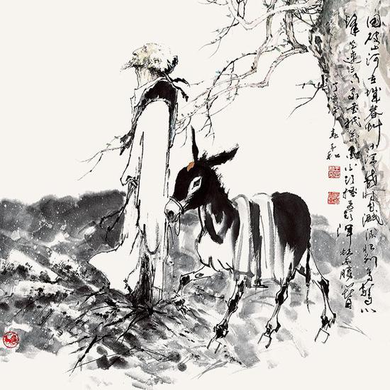 画家王子和作品《国破山河在》