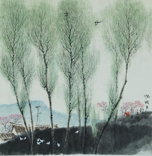 鹤鸣中国梦——丁宝栋中国画展举行