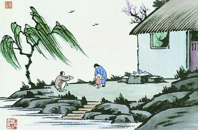 丰子恺漫画里的春天