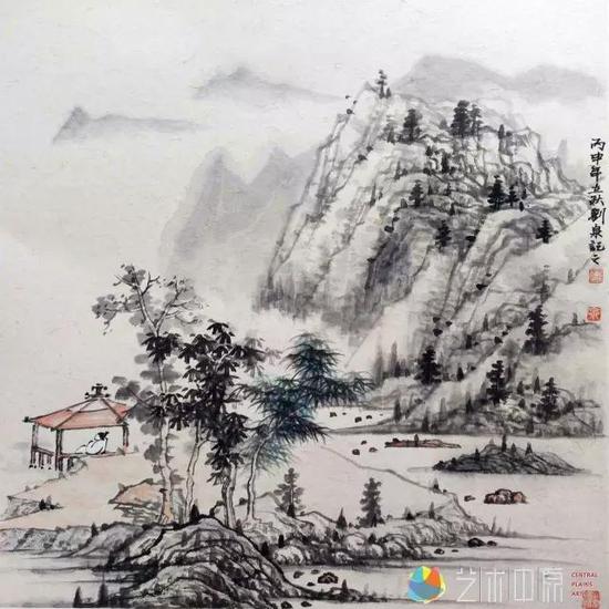 山水小品一 43X43cm