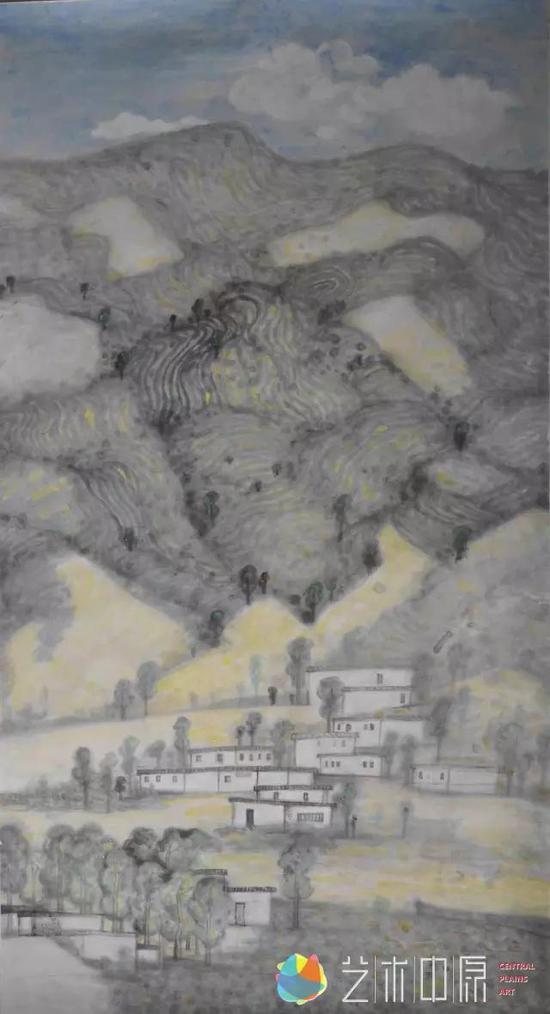 《高原的云》178X95cm