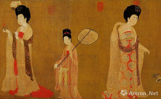 周昉《簪花仕女图》局部