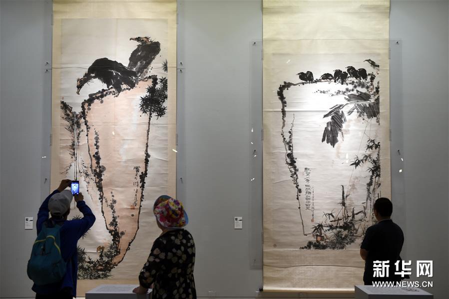 (文化)(5)“民族翰骨”潘天寿诞辰120周年纪念大展在京开幕