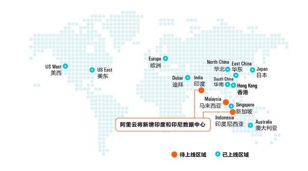 阿里云将建印度和印尼数据中心 全球覆盖达17个区域