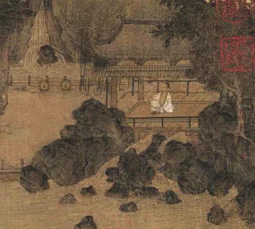 燕文贵（宋）《纳凉观瀑图》（局部）