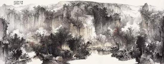 《梦里家乡又一秋》 396×198cm