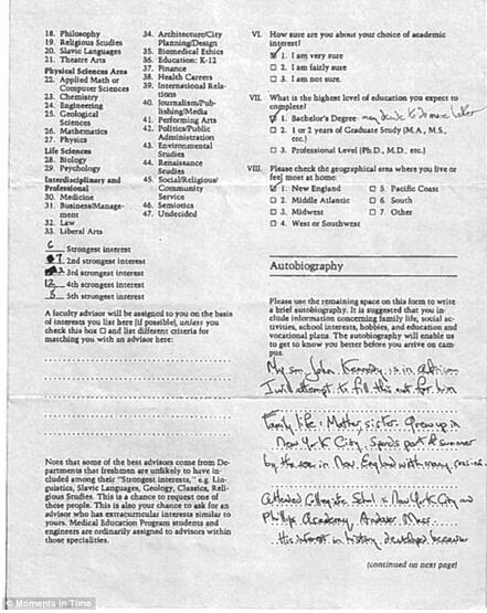 看肯尼迪夫人如何教子?杰奎琳写给布朗大学的信将拍卖