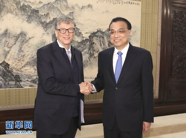 李克强总理会见比尔盖茨