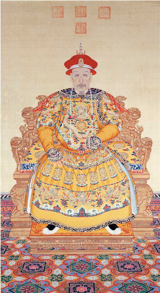 清人画弘历朝服像轴　故宫博物院藏