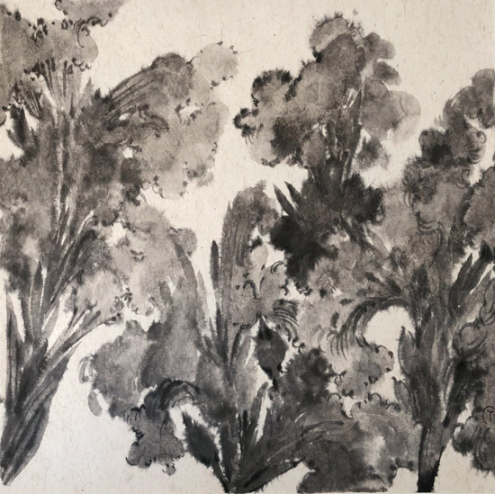 墨花系列 38X38cm 2017年