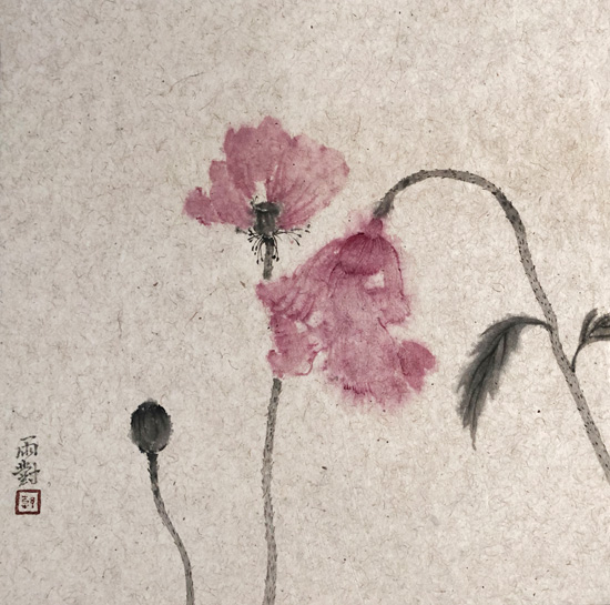 墨花系列 38X38cm 2017年