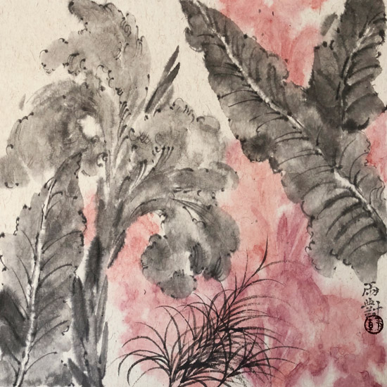 墨花系列 38X38cm 2017年