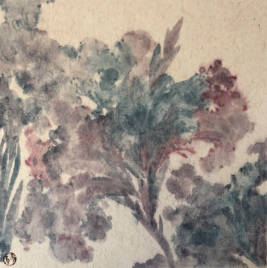 墨花系列 38X38cm 2017年