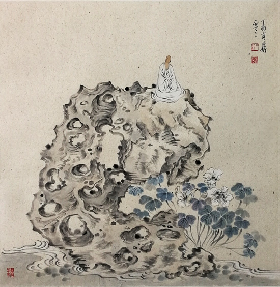 酢浆花开 69x69cm 2017年