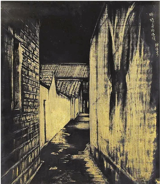 谢伟罡 刮绒画作品