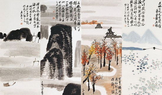 齐白石《山水十二条屏》9.315亿元成交