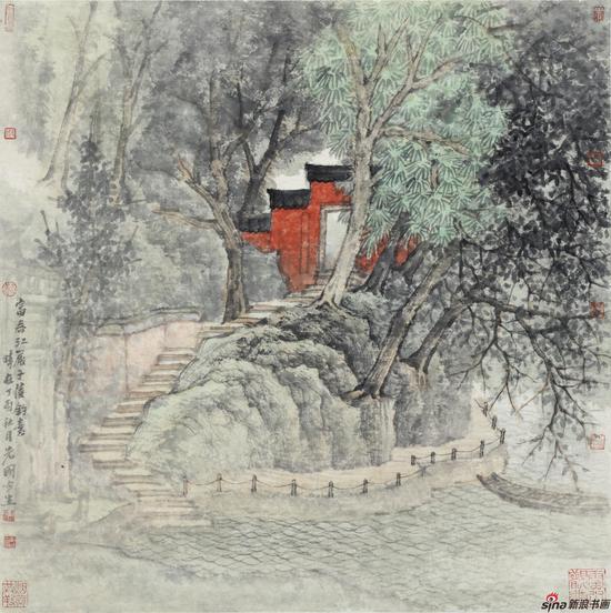 《富春江严子陵钓台》50cmx50cm2017年