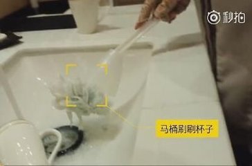 酒店拿马桶刷刷茶杯 该摘星