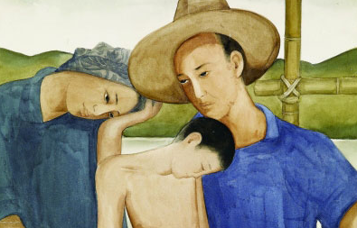 庞薰琹的《地之子》 画家曾因这幅画受到恐吓