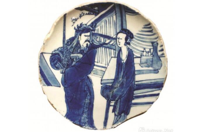 万历青花记&ldquo;寒窑苦别&rdquo;故事人物精致罕见