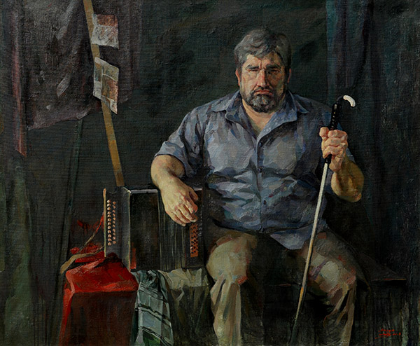 俄罗斯伤残者写生 (布面油画) 2003年