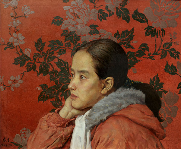 女大学生任淑芹 (布面油画) 55x46 1994 于安东