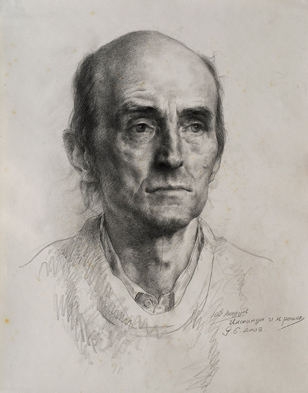俄罗斯老人 (素描)  2003年