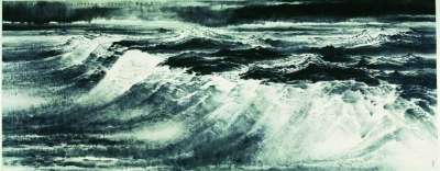 许钦松 《大地风骨》 中国画 650×230厘米 2009年