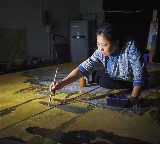 林怡的桃源仙境图工作照