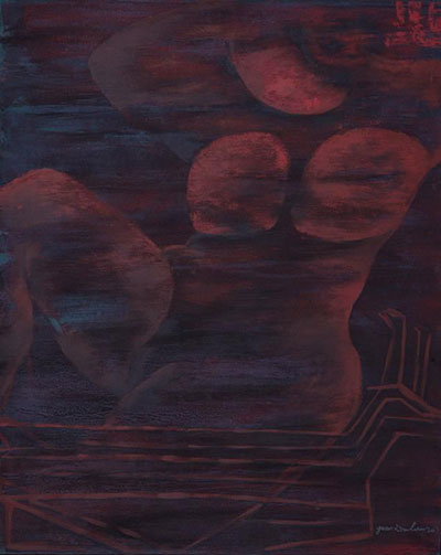 袁小楼油画作品《奔月3》