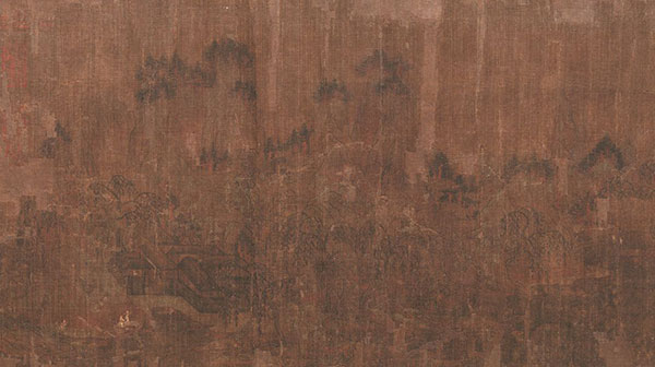 著色山水图局部