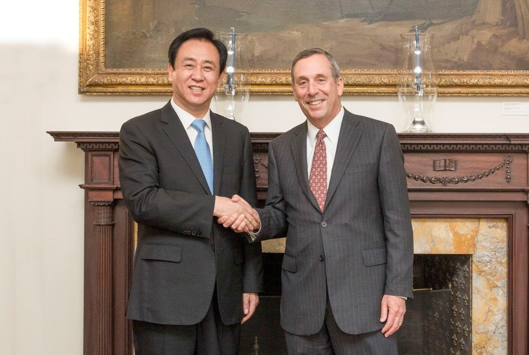 应哈佛新任校长邀请 许家印访问哈佛大学