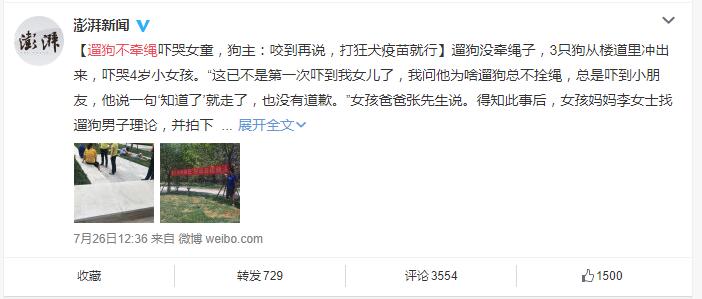 “蛮横养狗”如何破? 要惩处更要补好文明课