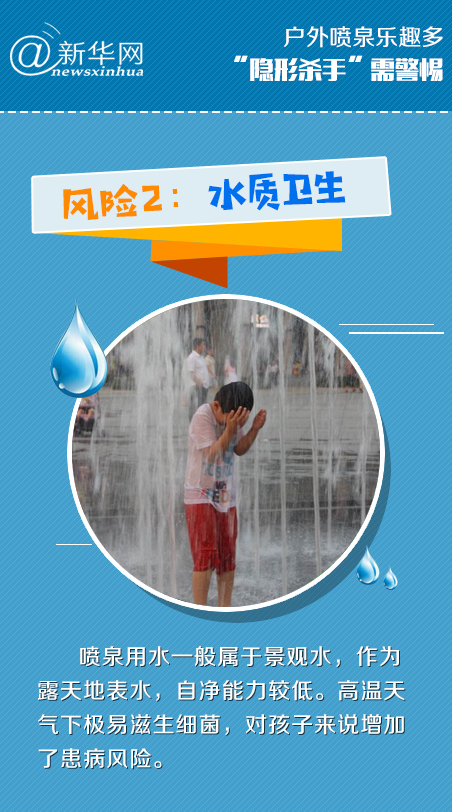 户外喷泉乐趣多,“隐形杀手”需警惕