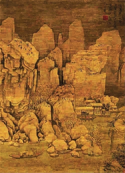 元&middot;黄公望《剡溪访戴图》