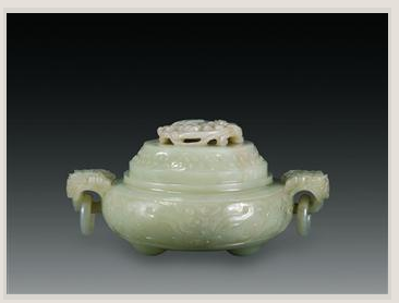 玉兽面纹环耳炉