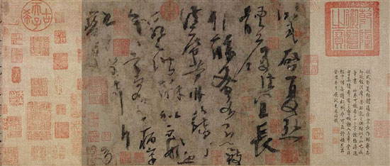五代 杨凝式 夏热帖 纸本 手卷 23.8×33cm 草书8行 共32字 故宫博物院藏