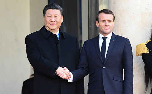习近平同法国总统马克龙会谈
