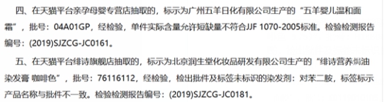 含量不足、汞超标 天猫淘宝多批次化妆品不合格