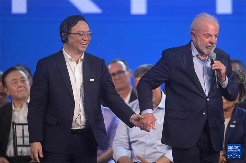 比亚迪第1400万辆新能源车在巴西工厂下线