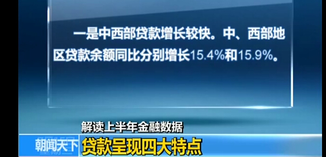 解读上半年金融数据：贷款呈现四大特点
